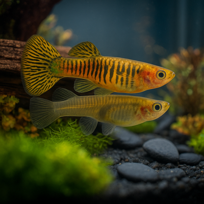 Endler Tiger Guppy  (Yellow) – Striking Energetic Livebearer - Image 3