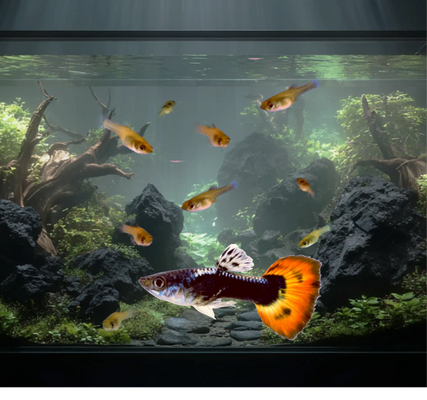 Phoenix Tail Guppy and Fry Guppy fish – Peaceful Colourful Livebearer - Image 2