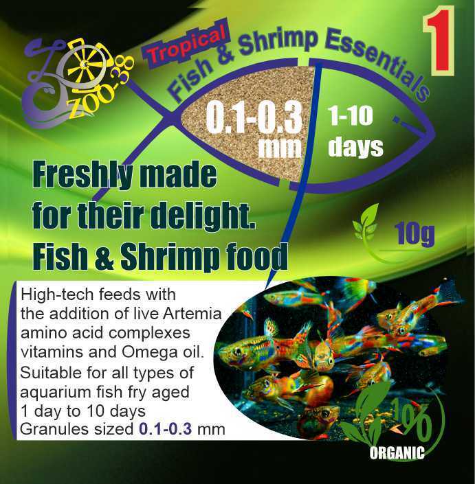 Live Artemia & Fish Protein for Fish fry food Baby Tropical Fish & Shrimp ZOO38